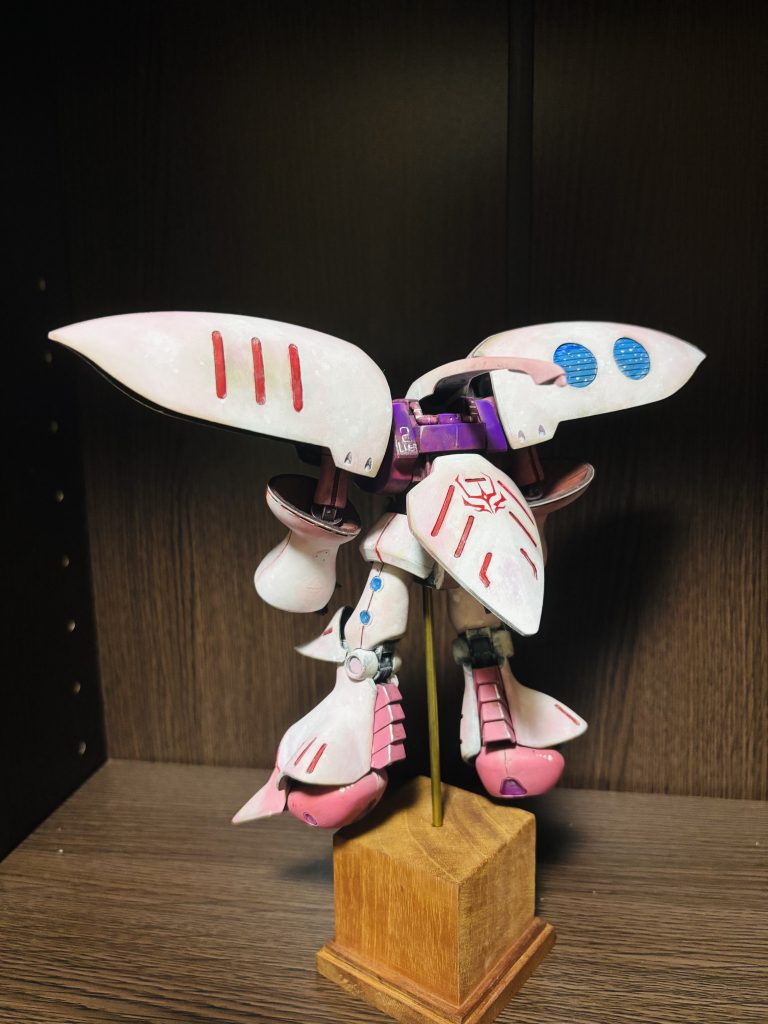 アクリルガッシュ筆塗り　HGUC Revive キュベレイ　–3枚目/制作者：俗物