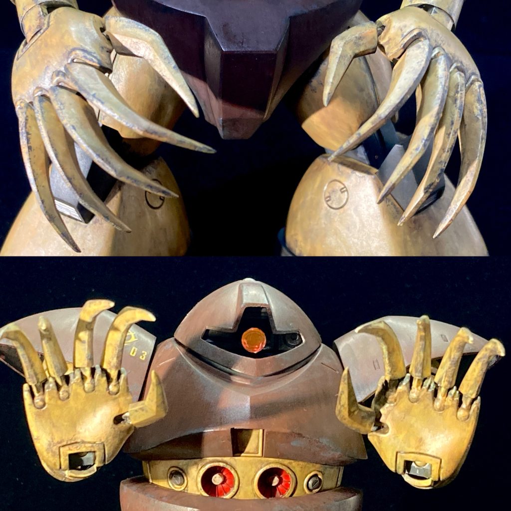 少しでも恐怖感を煽るためにアイアンネイルは尖らせてます。でも癒し。