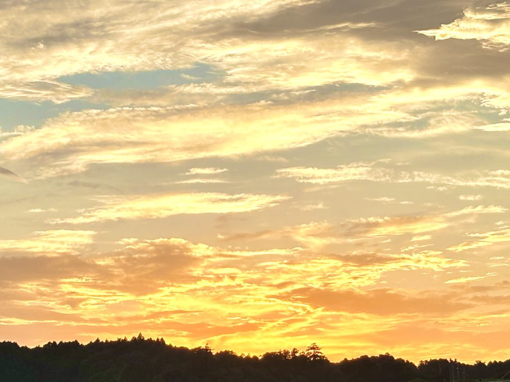 「……！」　ガラス張りの展望室に入った瞬間、黄金に染まる空を見て、ミヤギが息を飲んだ。「マジックアワーですね。」　先日の出撃前に、イギーらと話題に上がった