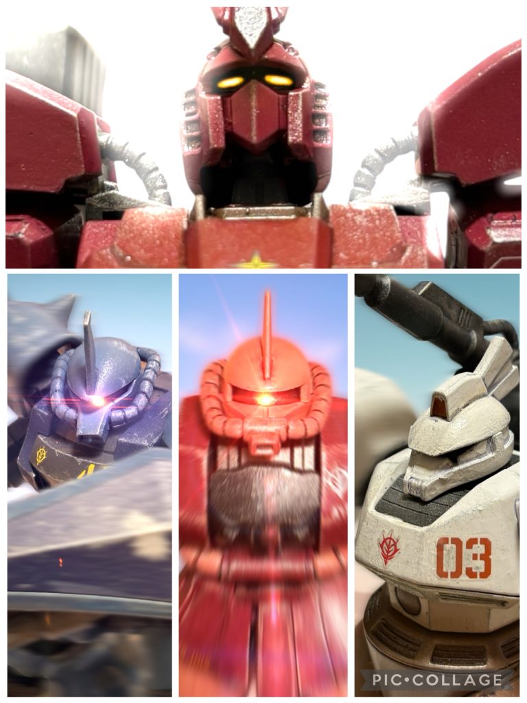 瞬間、あの時の、時が止まる感覚に没入する。 三方向から、他とは違う敵意が迫る。 群がる巨人の群れの後方に、明確な殺意が走っていた。(わかる?真ん中が少佐。右がアイザック。左が大尉。)(わかる。これは、なんだ?この感覚は?)(あなたと、わたしの魂が、繋がっている——。)(何?)(あなたも、ニュータイプでしょう?わかる?ニュータイプの共鳴は、こうやって、時間も空間も支配できる——。)(感覚が、拡張しているのか?)(そう、二人で、全部壊そう——!!) カルアの殺意が、いや、もっと、純粋な、破壊衝動が、レッドウォーリアを中心に、戦場全体に広がっていく。(何だ!?) ケーン、トニー、