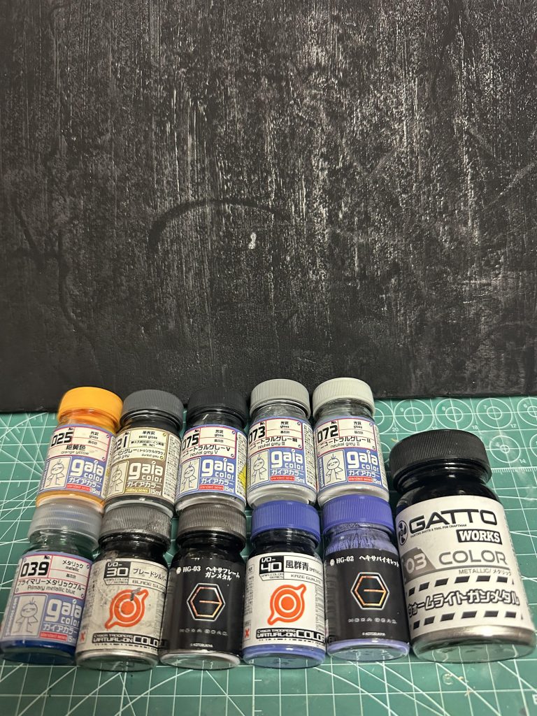 今回使った塗料一覧一部撮ってないのもあります
