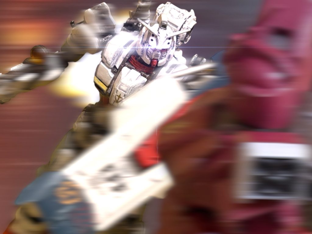 ヘントのガンダムが、レッドウォーリアに横合いから体当たりを喰らわせる。 ミヤギは、魂の痺れとも言うような、邪悪な意志に絡め取られる感覚から、解放される。ヘントの意志が、ミヤギの心を包みこむのを感じた。