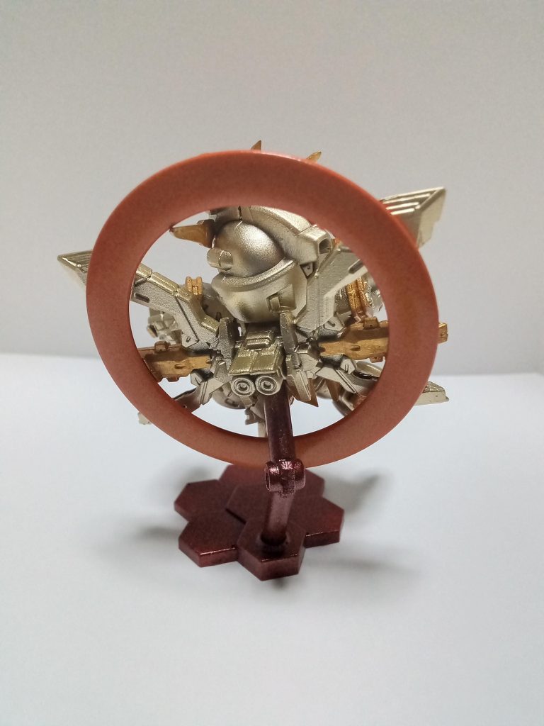 光輪はイエローに塗ったあとレッドを薄くまきましたが……なかなかアニメのようにはいかないですね💧