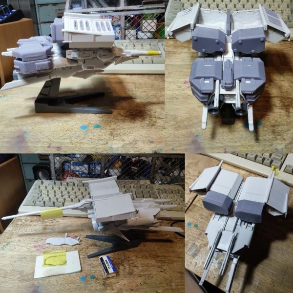 Dayが飛んでますが、制作開始からの日数です。やっと、ケツのデザインが決まりました！ゾウカブト、ズワイガニ、アメリカンMILFをイメージしました！個人的には・・・気に入っています。オリジナルデザインって正解が無いから、難しいんですよね。だから、自分の感性を信じて、これだ、と思った時点でデザイン完了としてます。腹部もついでにやっちまうか、と検討中。蝶メス腹部のモッタリ感が好きなんですよねぇ。 追記：今思いつきましたケツ部  ≫  大型ジェネレーター×2腹部  ≫  プロペラントタンクかなり、ボテ腹です