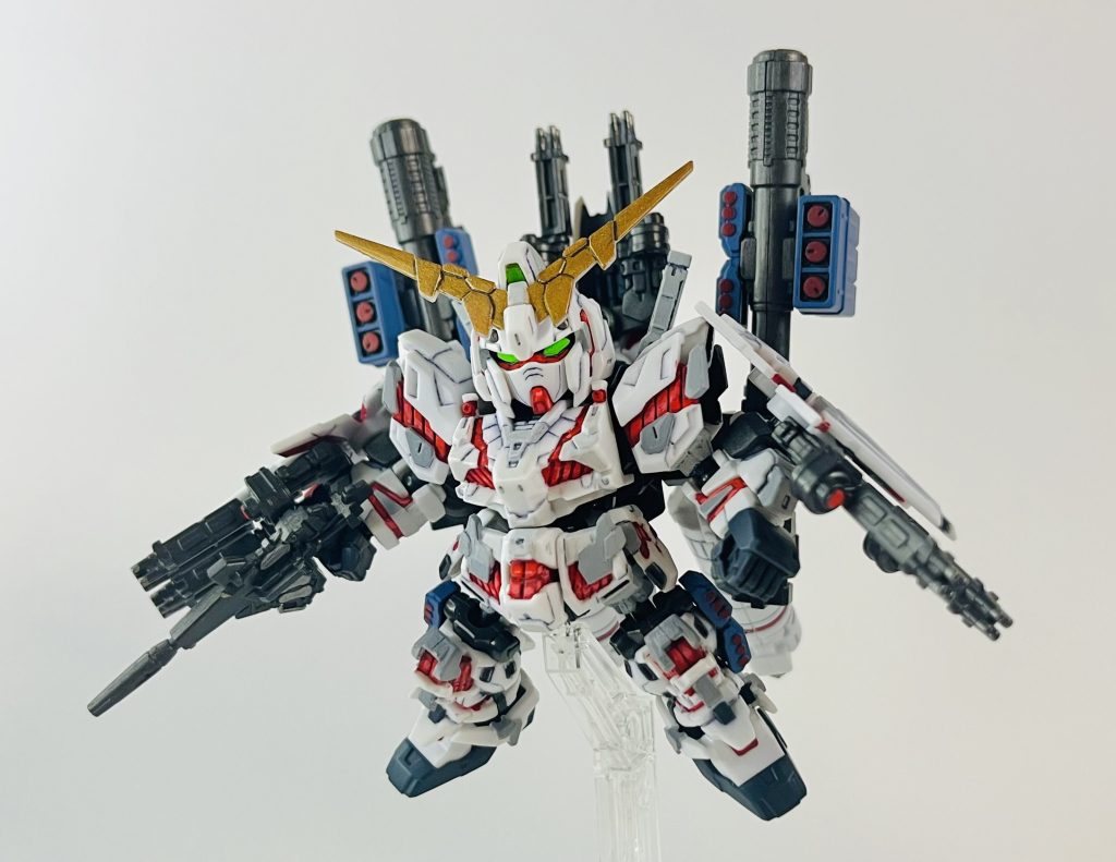 HGでもかなりのボリュームなフルアーマーユニコーンが手のひらサイズで入手できるのはいいですね！