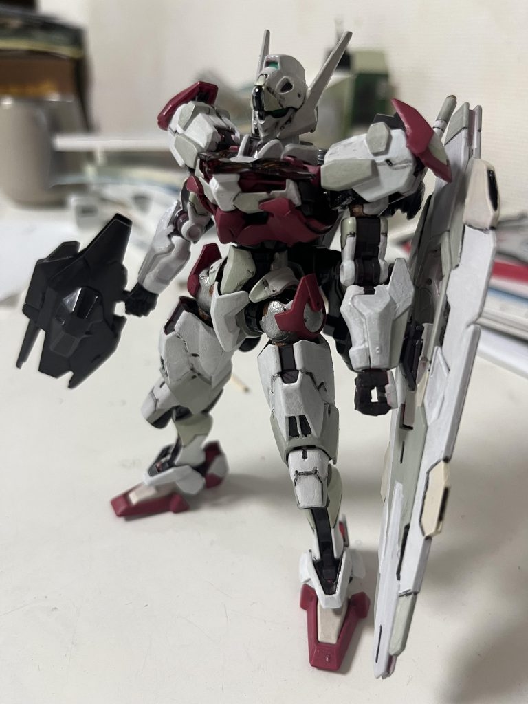 塗装組み立て写真その1結局ベースホワイトにグランプリホワイトを混ぜて色を作って塗ります。