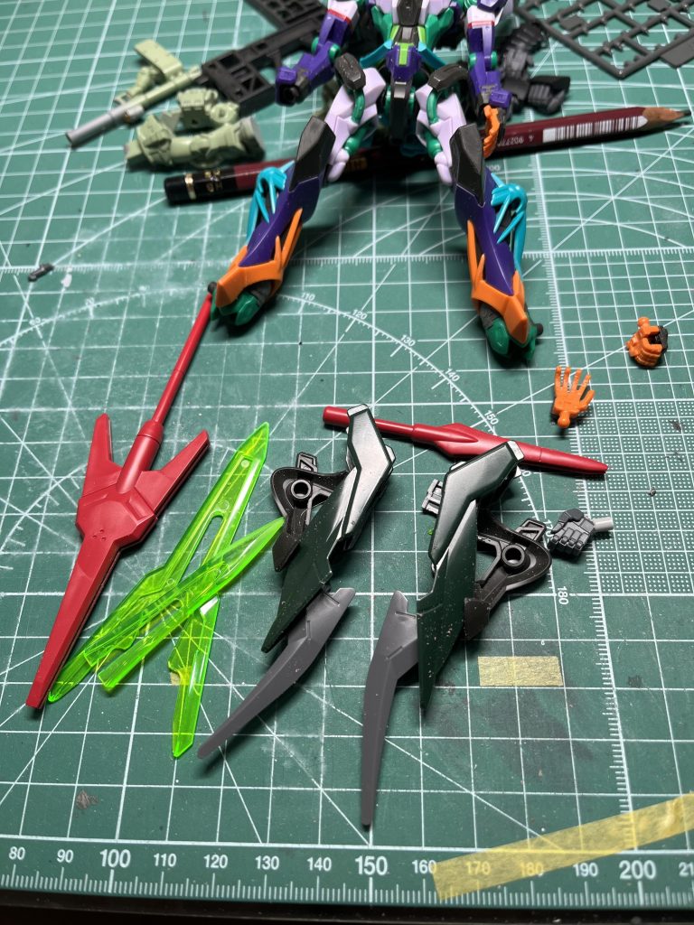 今回追加部分最近、模型に対してモチベが下がってました、、（サバゲーをやることになって、HK416Dライフルを購入して目移りしてたのもある）しかし半日で一気に基本塗装を終わらせました！！！