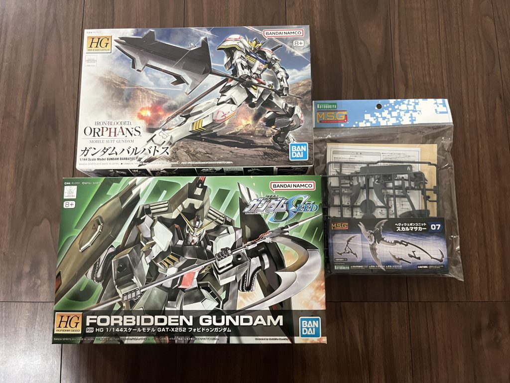 この子達をミキシングしました接続軸の自作が大変でした…パテやプラ板、接着などなど試行錯誤しながら制作しました