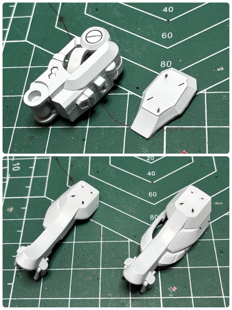 太ももとすねの合わせ目消しをしたパーツです。