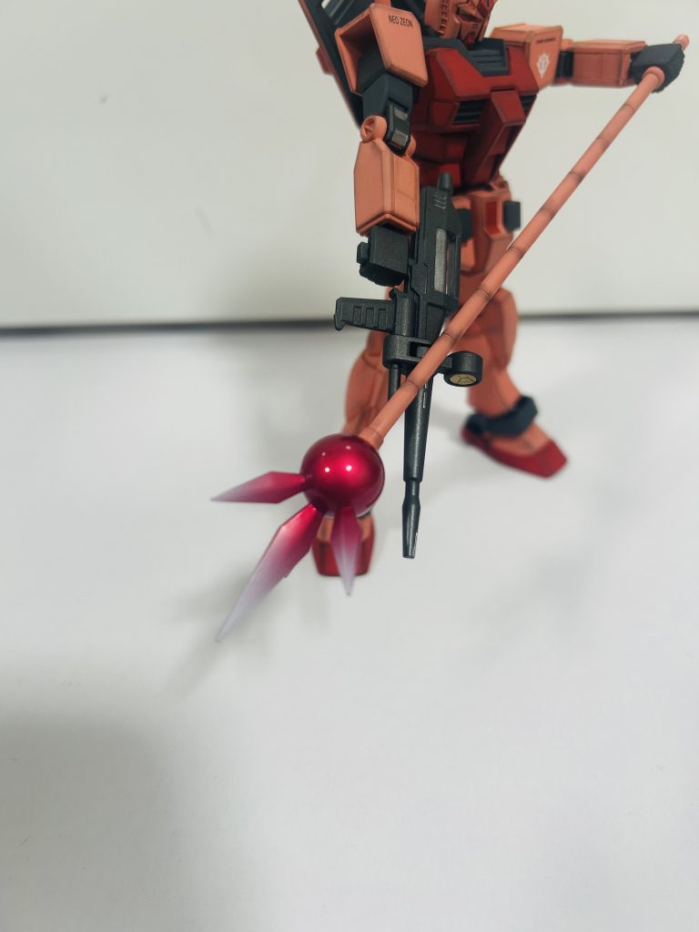 ビームジャベリンは、ゴールドの上からクリアピンクを吹いて、先端にクールホワイトを乗せてあります。