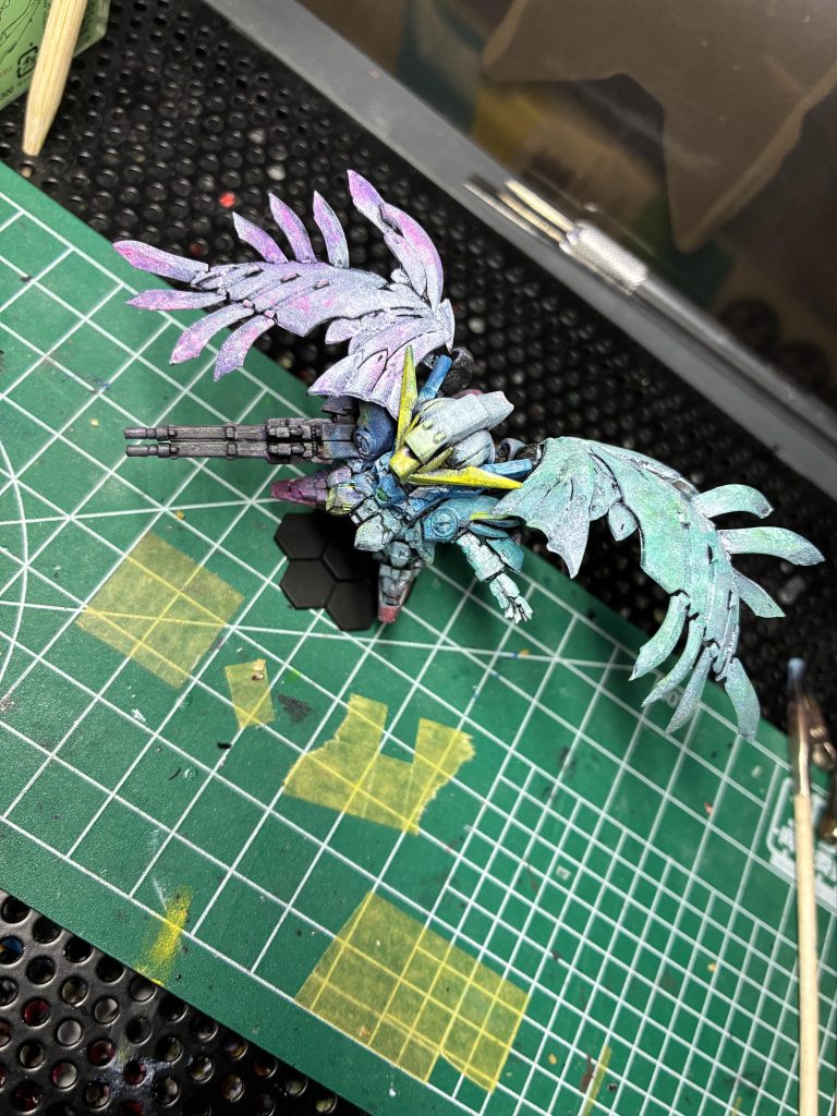 セリアの絵の具でやったりました。