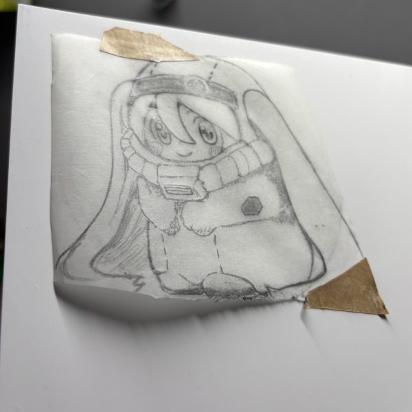 用意する物スマホ　（液晶パネルならＯＫ）トレーシングペーパー（ 画材屋 か ダイソー に 有り ）プラ板　板厚１ミリ以上（ セリア １ミリB5 二枚入り 110円 ）長板状スポンジ紙やすり 3種類♯240  400  600番（セリア ダイソー）シャーペン　0.５　芯ABかBスプーン　（ヘラ代わり）マスキングテープ か ガムテープ（ 紙の固定用 ）①液晶画面に画像 を 作る大きさで固定②うまい事トレーシングペーパーを固定（画像が動くので再度固定できる様にする事がポイント）③シャーペンで優しく なぞる （点描の様にとんとんするタッチ）④写したトレパーを裏にして白紙に乗せて また なぞる（仕上がりの線なので丁寧にする事）これで 転写紙 が 完成 しましたね ^_^⑤プラ板のつるつるの表面 を 荒240〜400〜600番の順に慣らして艶消し状態に（とても写しやすい下地になるので重要です）⑥艶消し状態のプラ板に慎重に転写紙を固定してスプーンで撫でる様に擦り倒します^_^笑※転写紙がよくズレるので再度確認しながら転写して下さい。転写が完了しましたら自分を褒めてやって下さい！お疲れ様でした♪(*´ω`*) （3枚目）