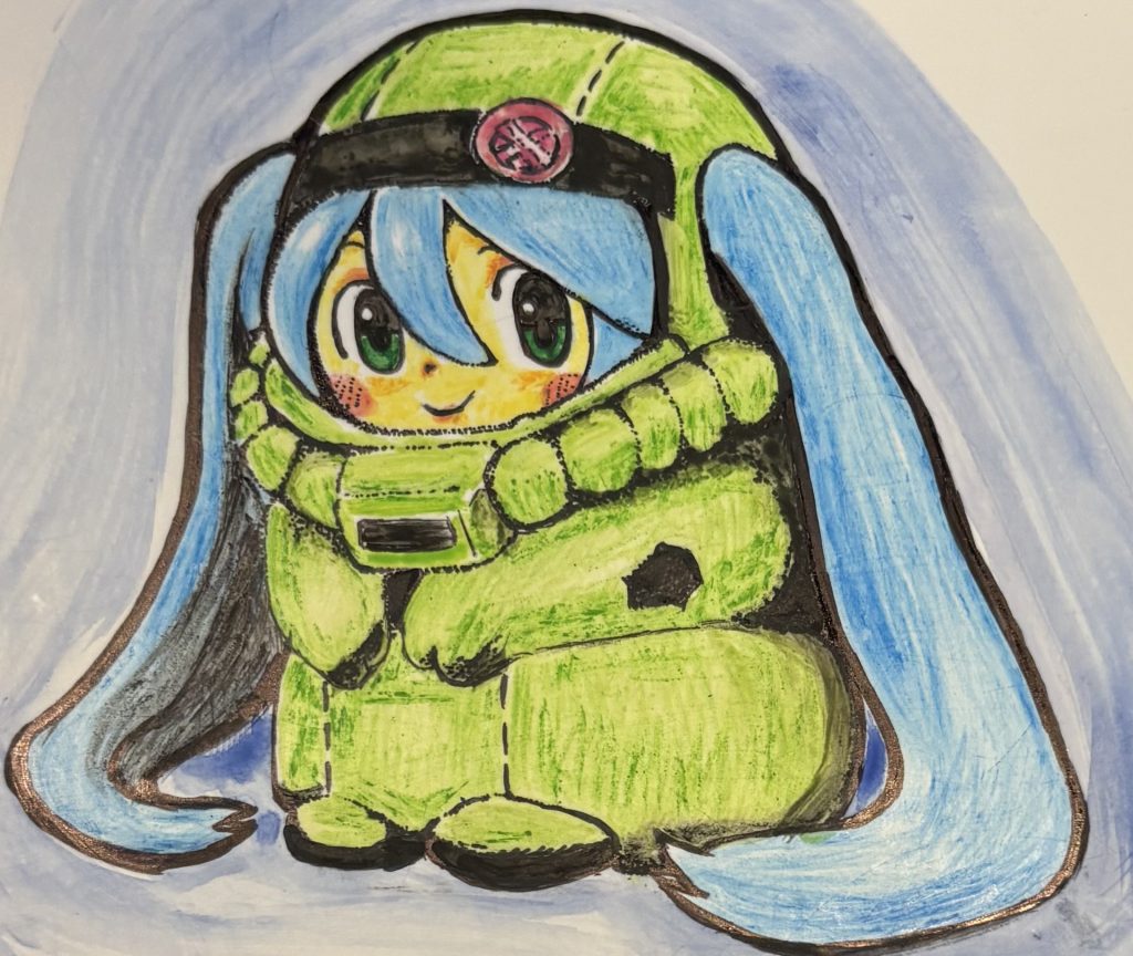 ザクぐるみ（ザクミク）　イラスト風 仕上げ