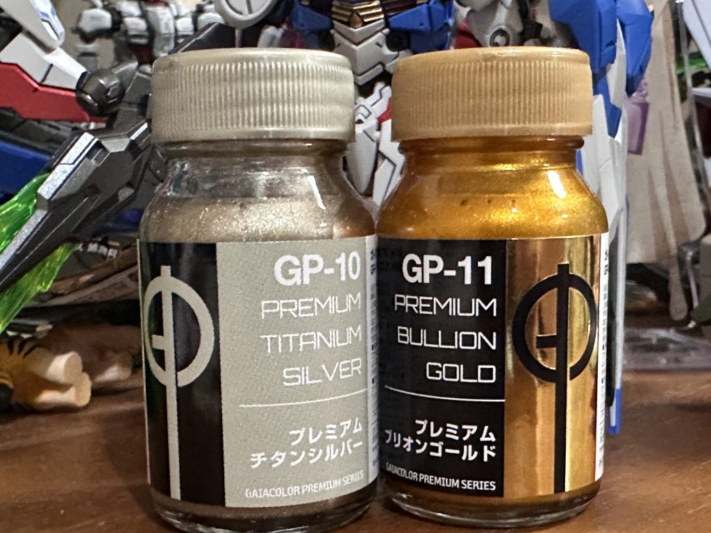 作品名：お高い塗料<p>ガイアカラーの新塗料プレミアムブリオンゴールドとプレミアムチタンシルバーを買っちゃいました✨一本1320円もするからさぞ凄いのだろう✨さっそく使いたいが今作りたいの金も銀も出番なさそw</p>
