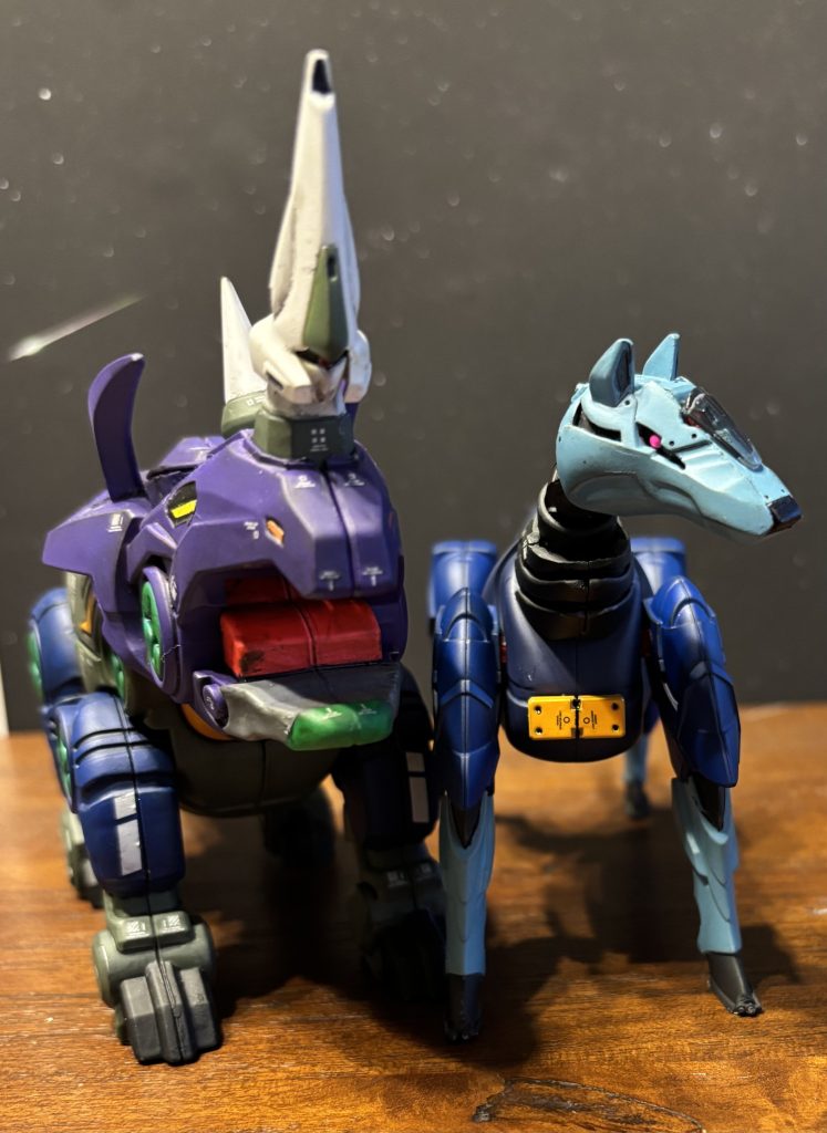 ザイックよりはちょっとスマート？、バクゥベースより可動域は狭く、開口もできませんがお値段ガンプラの割にはスマートです。ということで第二世代のモビルフォース戦闘用アッカムです。アッカム:AdCAM(カスタム)ホーニック社製旧型よりスピードアップも4足歩行で操縦難度は低く、外装も合金化により品質、安全性も向上している。※デジラマ試してません💦