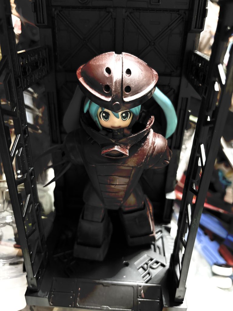 ミク ✖︎ アッガイ　 コラボ　（着ぐるみ風） するつもりでしたが それはフルスクラッチ の 方が 楽 だと😅