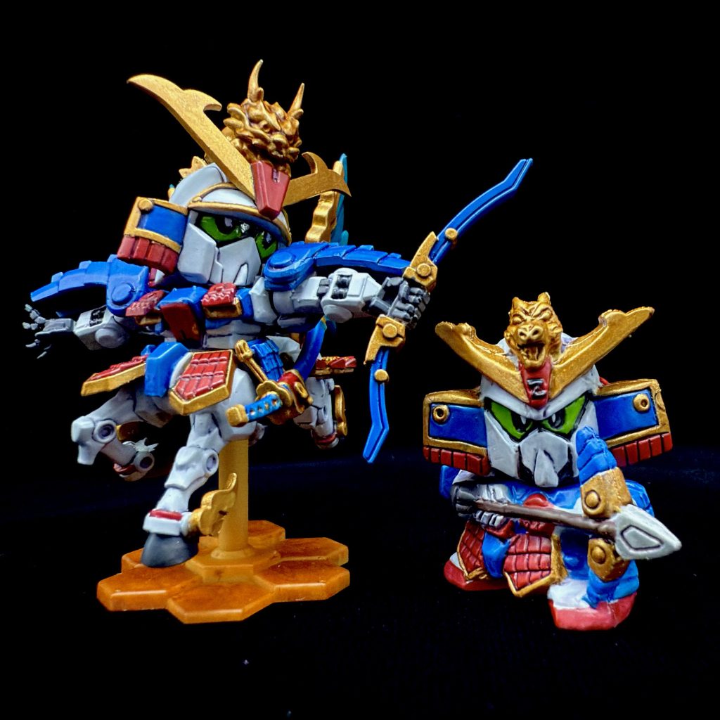 最後に、ガン消しの武者精太と。“スペリオルディファイン“と“スーパーデフォルメ“のSD共演です😁第二弾も決まっているということで、続編が楽しみです。最後までご覧いただきありがとうございました(gundam-kao6)