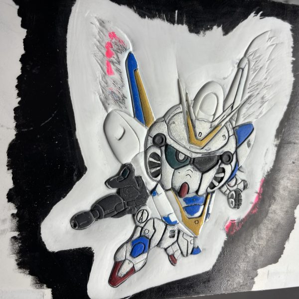 まったく需要有りはしないと思いますがプラ板でお絵描きした物は筋彫りの練習にとても重宝するので参考にどうぞ更にディフォメ感上げるのに調整していますが分かれば大した物だと（画像ではわからんかったとですたい🤓）（2枚目）