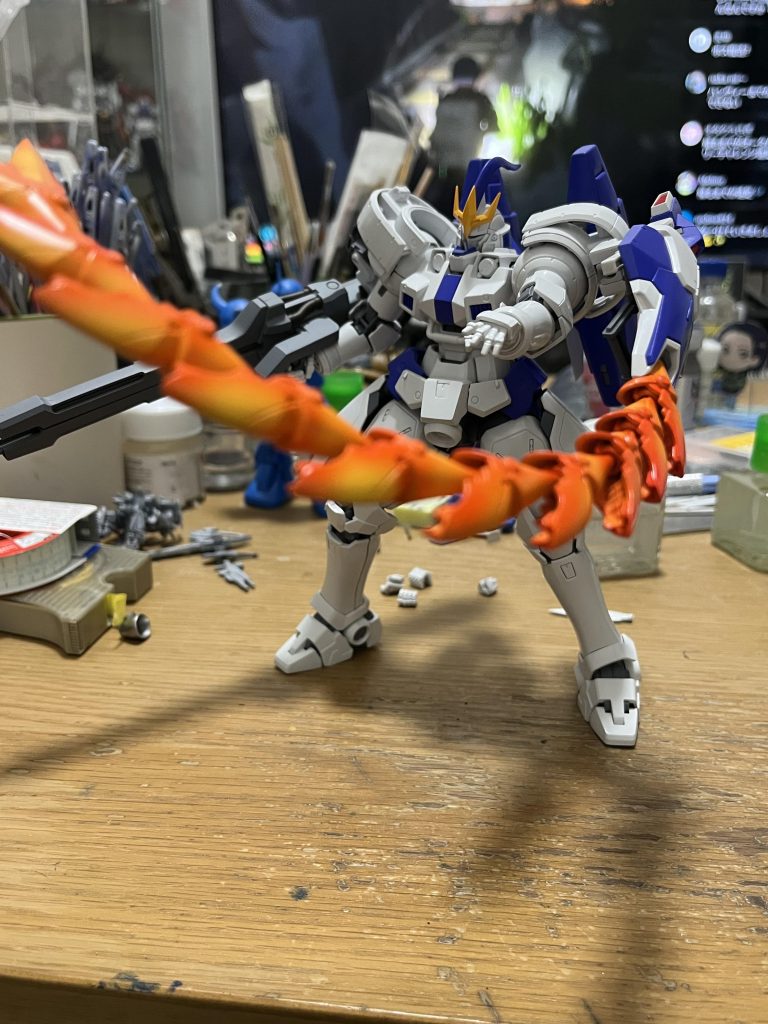 一番うまくヒートロッド飛ばせた写真。保持力が徐々に下がっています(gundam-kao9)