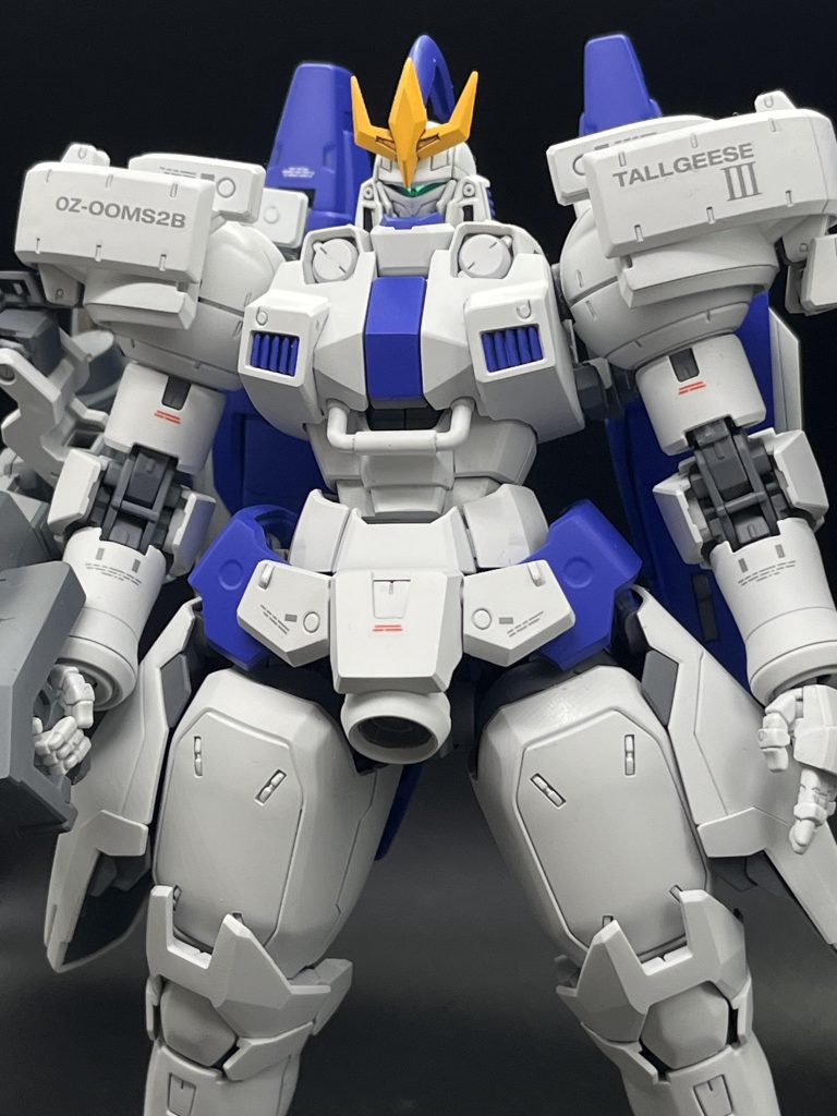 本体を見てもらおうとするとメガキャノンが写角におさまらない…目は付属のシールにオーロラシールを貼りました。