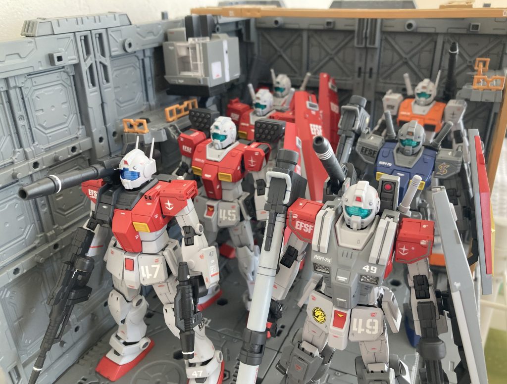 塗装剥げによりリペイントとなりましたがある意味ではジムシリーズ同じようなカラーに出来たので良しとします。