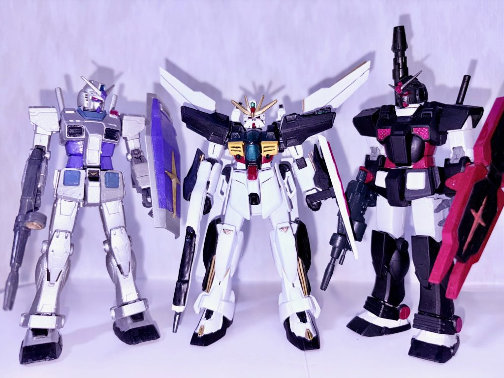 オマケ写真。おなじみのあぶ刑事ガンダムとの絡み。タカのヘビーガンダムとユージのG-3ガンダムが今度は「ガンダムX」の世界に迷い込む⁉