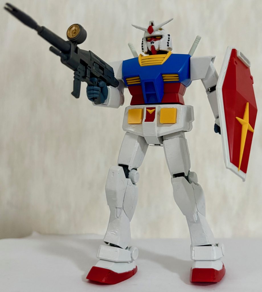 旧キットの1/60版のパケ絵風のポーズ。