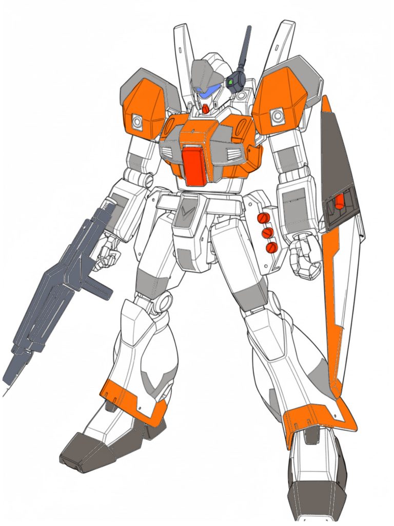 ディテールアップ後に撮影したのをGeminiで線画化、その後にアイビスで塗装案を決めました😊