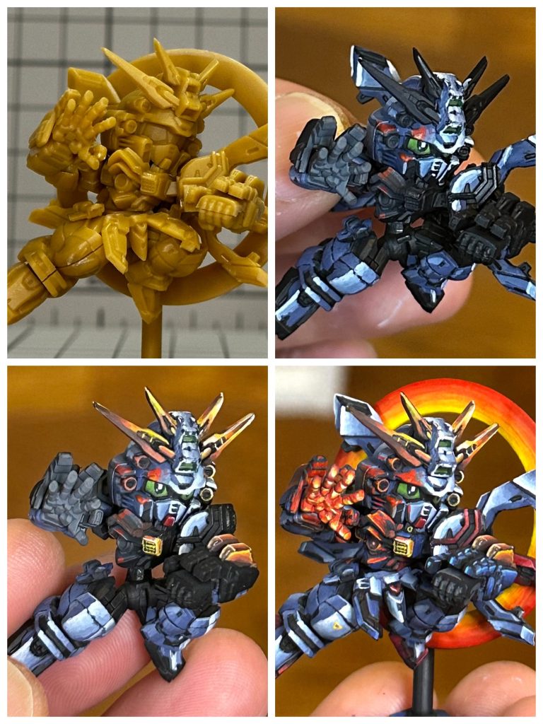 素組みから。自分の確認用の写真を繋ぎ合わせてますが、このような順番で塗りました。最後までご覧いただきありがとうございました✨