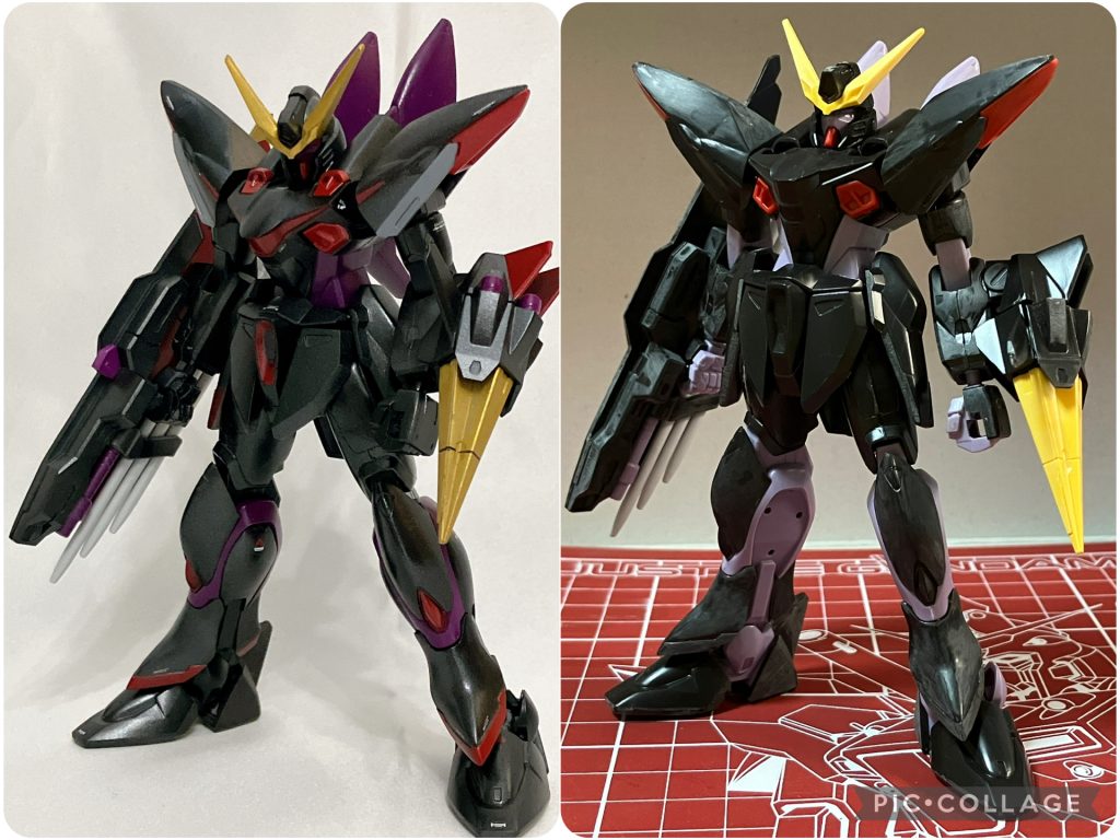 【塗装について】・グレーサフ1000番を吹く・黒、赤、紫は缶スプレー・グレー、ゴールドは水性カラー筆塗り・水性プレミアムトップコート光沢仕上げ ・黒→タミヤ　メタリックブラック・赤→タミヤ　マイカレッド・紫→タミヤ　ラベンダー・グレー→クレオス　ダークグレー・ゴールド→クレオス　ゴールド グレーはコントラストつけるためにもう少し薄くても良かったかも。全体的な質感はめちゃ満足！