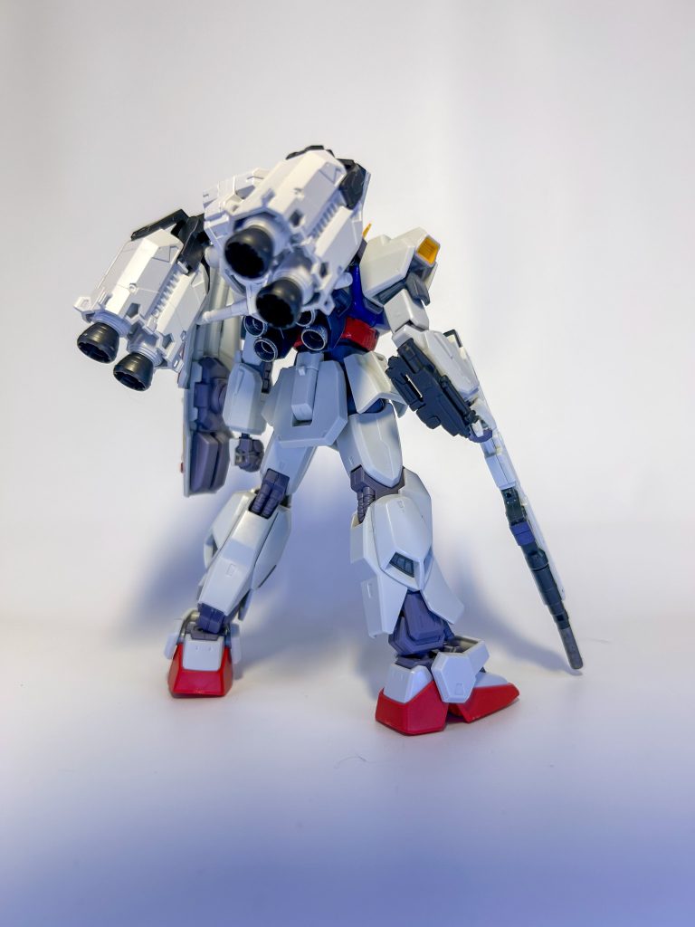 EG万博ガンダムのバックパックを付けました。簡単に付けられたのでラッキーです(gundam-kao6)