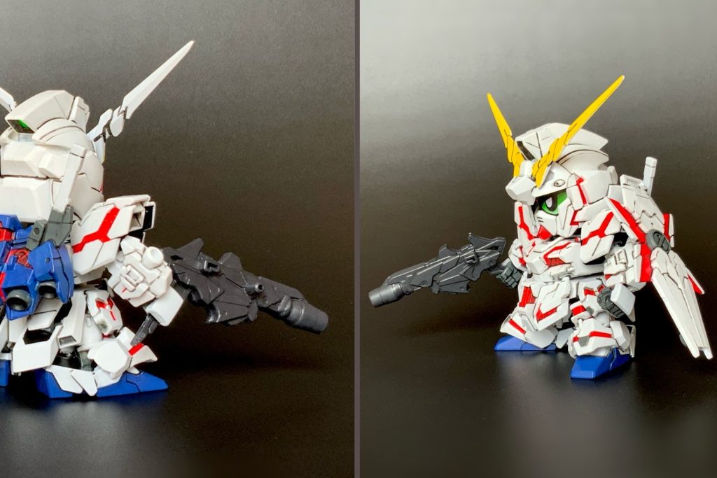 使用キットはEXスタンダードを主軸に、頭はBB戦士、アンクルアーマーなどを劉備ユニコーンガンダム、顔はレジェンドBB武者飛駆鳥より。