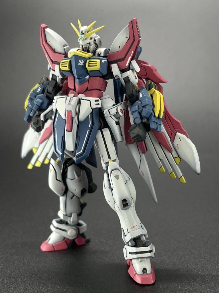 サフなし、フィールドグレー下地でMAX塗りを意識して塗装しました(雰囲気はでたかな😄)ブルーはゴッドではあまり見ない色味にしてみました。