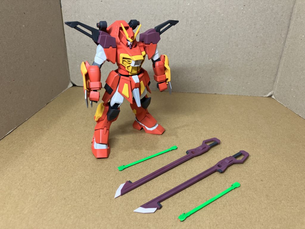 ビーム刃は蛍光グリーンで塗りました。