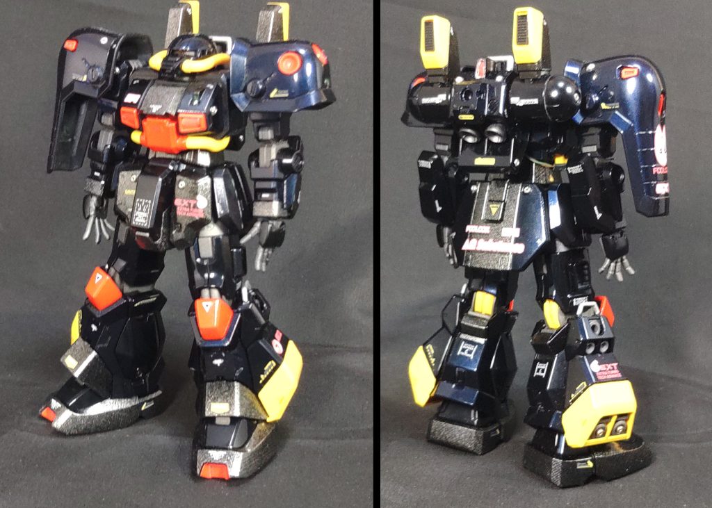 ホビーハイザックレース仕様全体図です。武装は持たないのでビルドハンドの丸に変更しました。