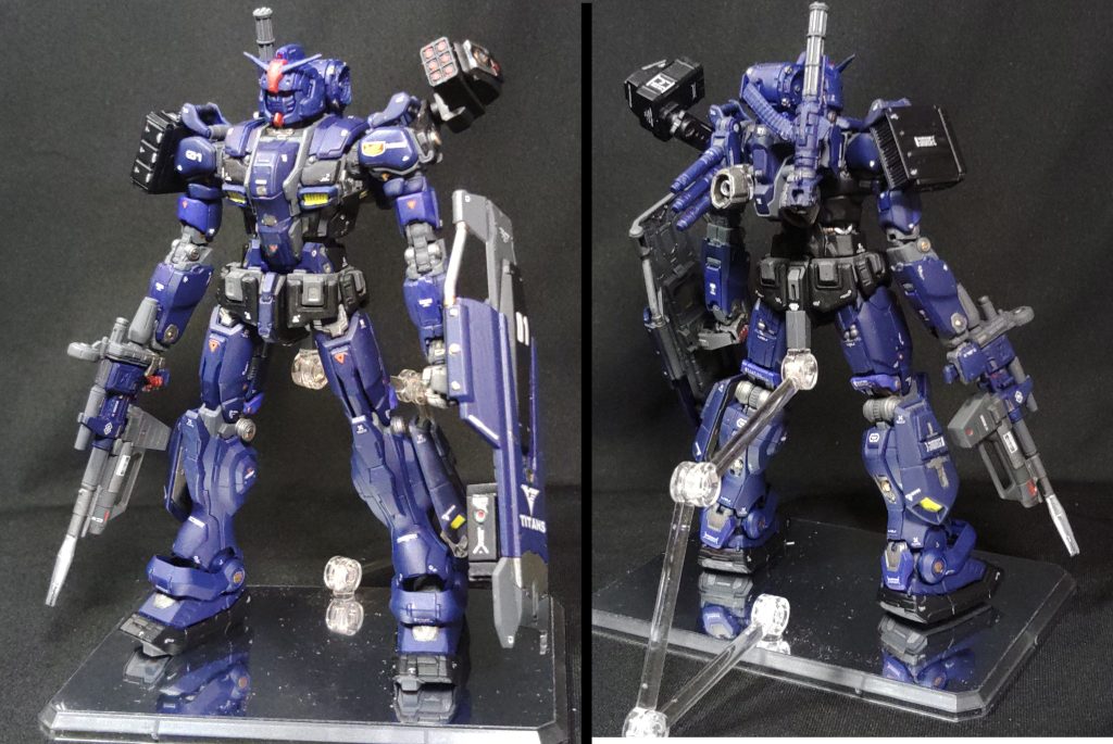 ガンダムEX全体図です。近代化改修により脚部等にスラスターが追加されており、現行機と比べても遜色ない性能となっている。