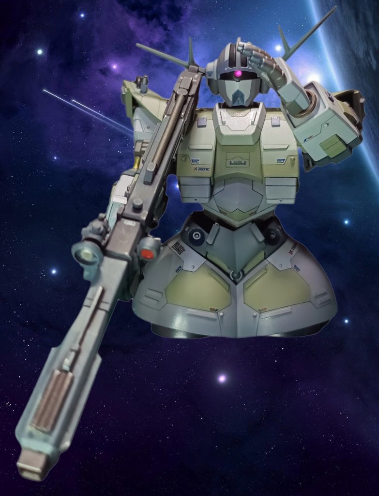 名シーン再現(GQ?)キ:”緑のジオング”シ:”あなたは良い上官だった”