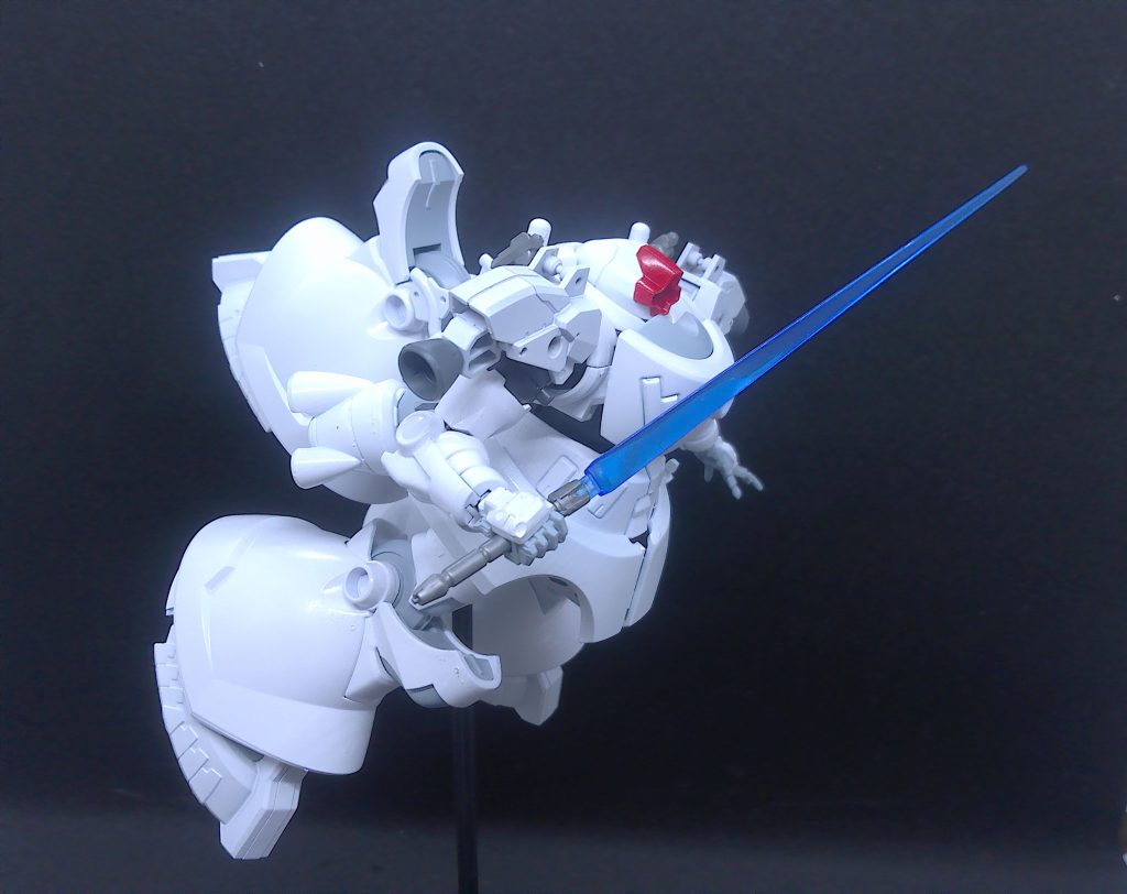 １番乗りかな？オリジナルじゃないっすよ。ハマーン様の専用機っす。気になった方はググってみてね♪ジージェネとかには出てたかな？背中のサイコミュユニットの取り付け方とかがGQリックドムに酷似してるっていう一発ネタで作ってみました(gundam-kao5)もうちょっと横長の肩が欲しかったんですが、まあ一発ネタなんで捨てても惜しくない３０MMから引っ張ってきました。脚はもっと細い別の脚を見つけてたんですが、今回入手ができませんでした。以上です。