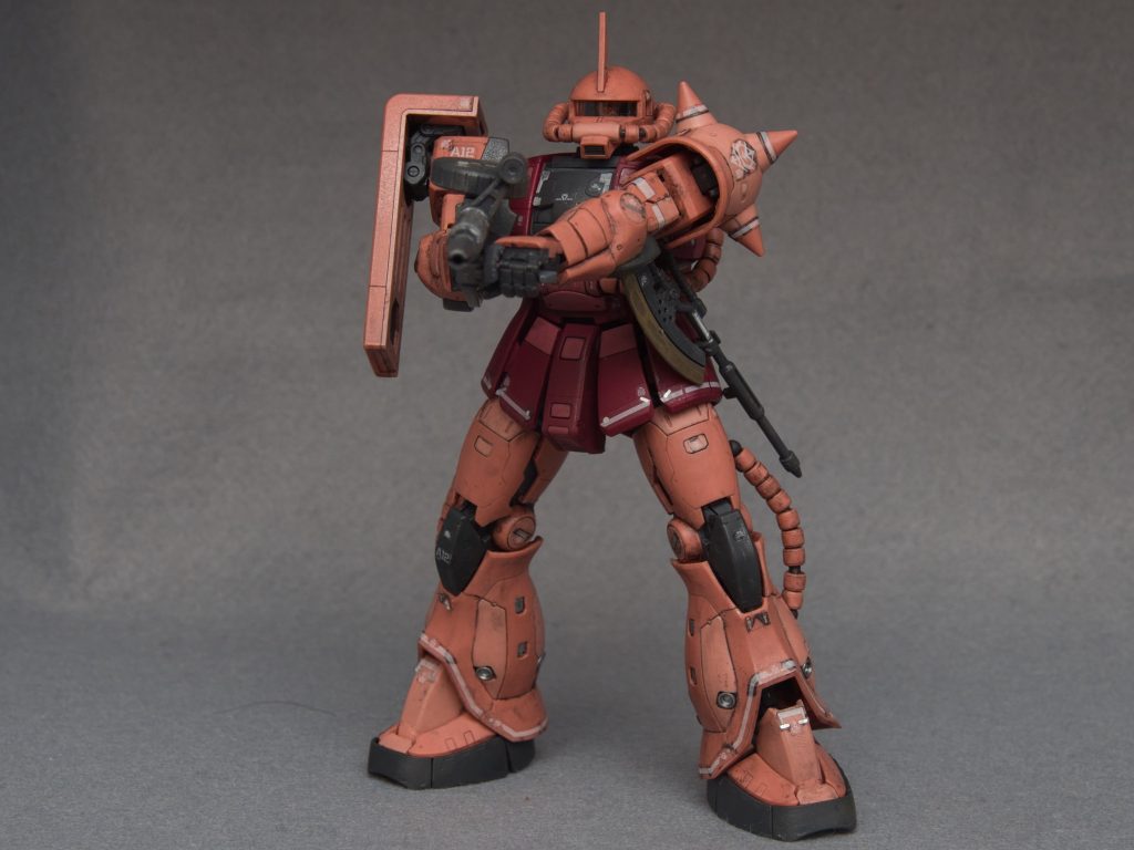 可動域の少なかった旧キットザク風(ポージング下手の言い訳)