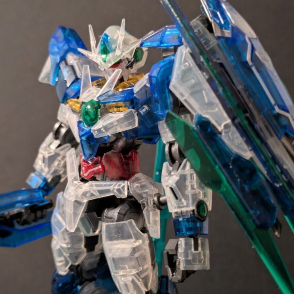 RG　ダブルオークアンタ　クリアカラー　部分塗装　一部改造