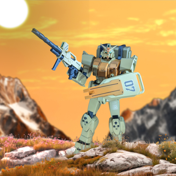 陸戦型ガンダムを陸戦型ジムに近いカラーに塗装して見ました。