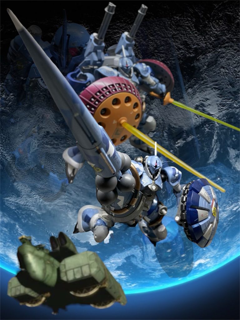 報告宇宙世紀0083年9月16日第603技術試験隊は、我が社の試作MS EMS-15ギャン及びその追加装備である試作強化兵装ハクジ/セイジのテストを実施せり。他の項目では優秀な結果を出しつつも、計らずしも最大加速試験中に二号機のセイジ装備ウラヌスエンジンが原因不明の異常をきたし突如暴走。ハクジ装備の一号機によりこれを追跡、救出する事に成功す。この事からも複合兵装ハクジの直線加速性能、出力安定性には疑いの余地なし。ギャンの追加兵装としては本装備の制式採用が望ましいと考えられる。なお、同時に同宙域にて小規模なゼクノヴァ現象を観測。暴走した二号機のウラヌスエンジンユニットはこれに巻き込まれ消失した為、回収しての事故調査は不可能であり、暴走の原因特定には至らず。依然としてゼクノヴァ現象がもたらす宇宙移民国家である我が国への影響は未知数であり、一刻も早いその解明が望まれるものである。 ツィマッド社MS開発主任・テストパイロットジャン=リュック・デュバル少佐 この後にギャンとその追加装備ハクジはMS-15/Hとしてジオン公国 突撃機動軍 グラナダ近衛師団配備機として制式採用が決定する。 今回、衛星軌道上において遭遇したその未知の幻影について、我々はまだその報告の術を知らない…