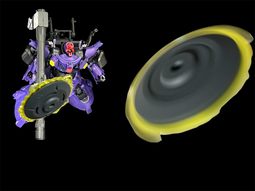 ドライセンとくればお馴染みを独自解釈のドライブレード(P)!?30mmプラズマ装備のディスクカッターをそのまんま^_^ビルギットを⭕️するマシンかよ?