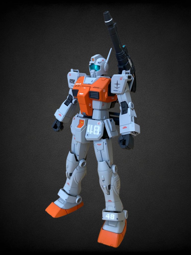 わざわざスレッガー機をモロッコ戦線仕様にしたのは最近赤色のジムばかりでしたので… 