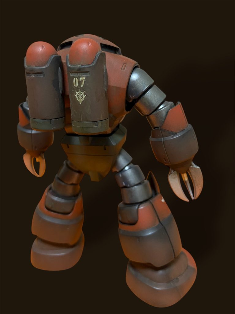 バックショットです📷✨全体にアクリルガッシュで「藻」の付着を表現しました🌱🐟