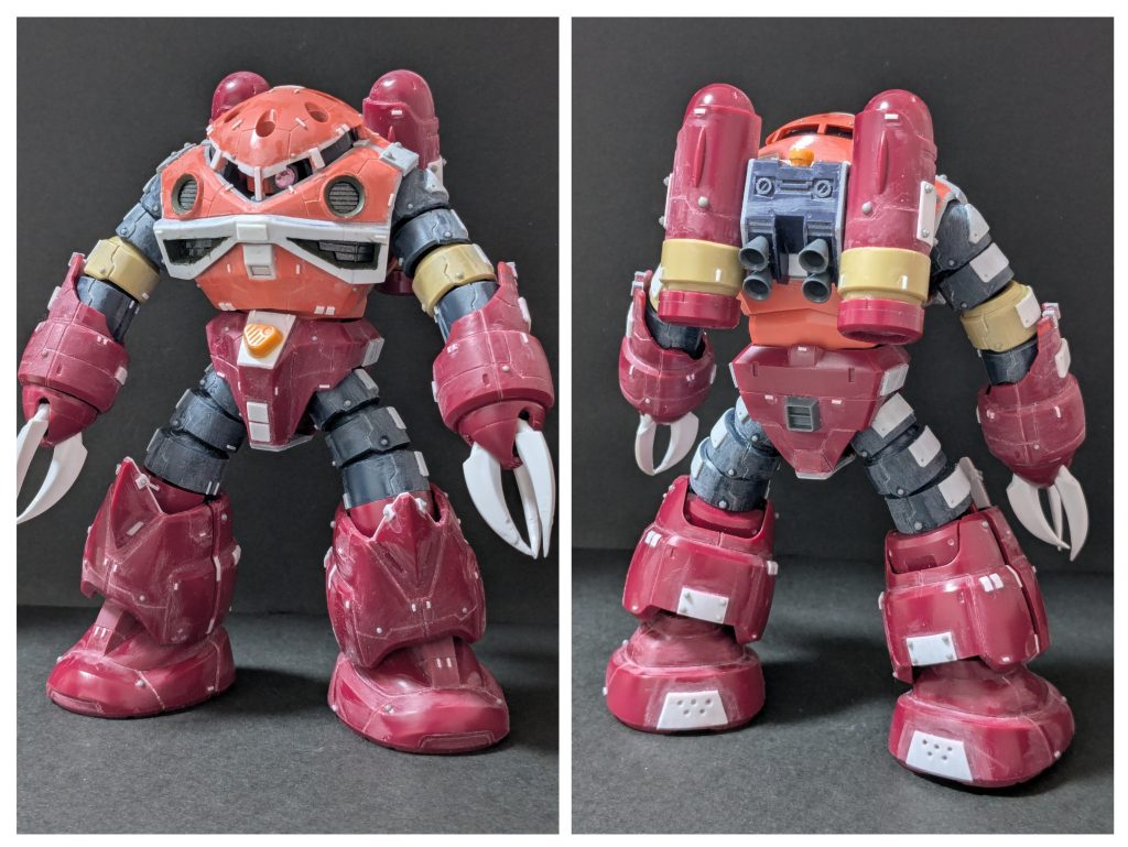 塗装前。元々はシャア専用です。上腕の延長はゴッグの腕がジャストフィット。