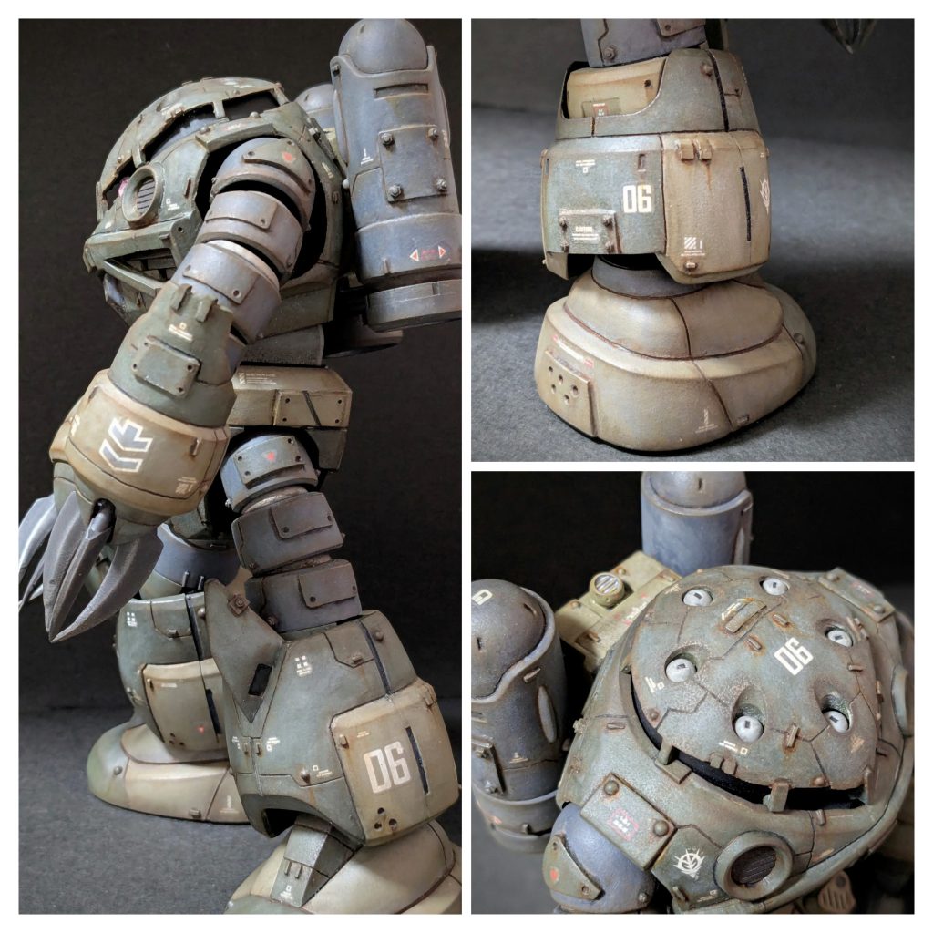 各所のアップその1。水垢表現のために塗ったマルチホワイトにもう少しムラがあった方が良かったかも。