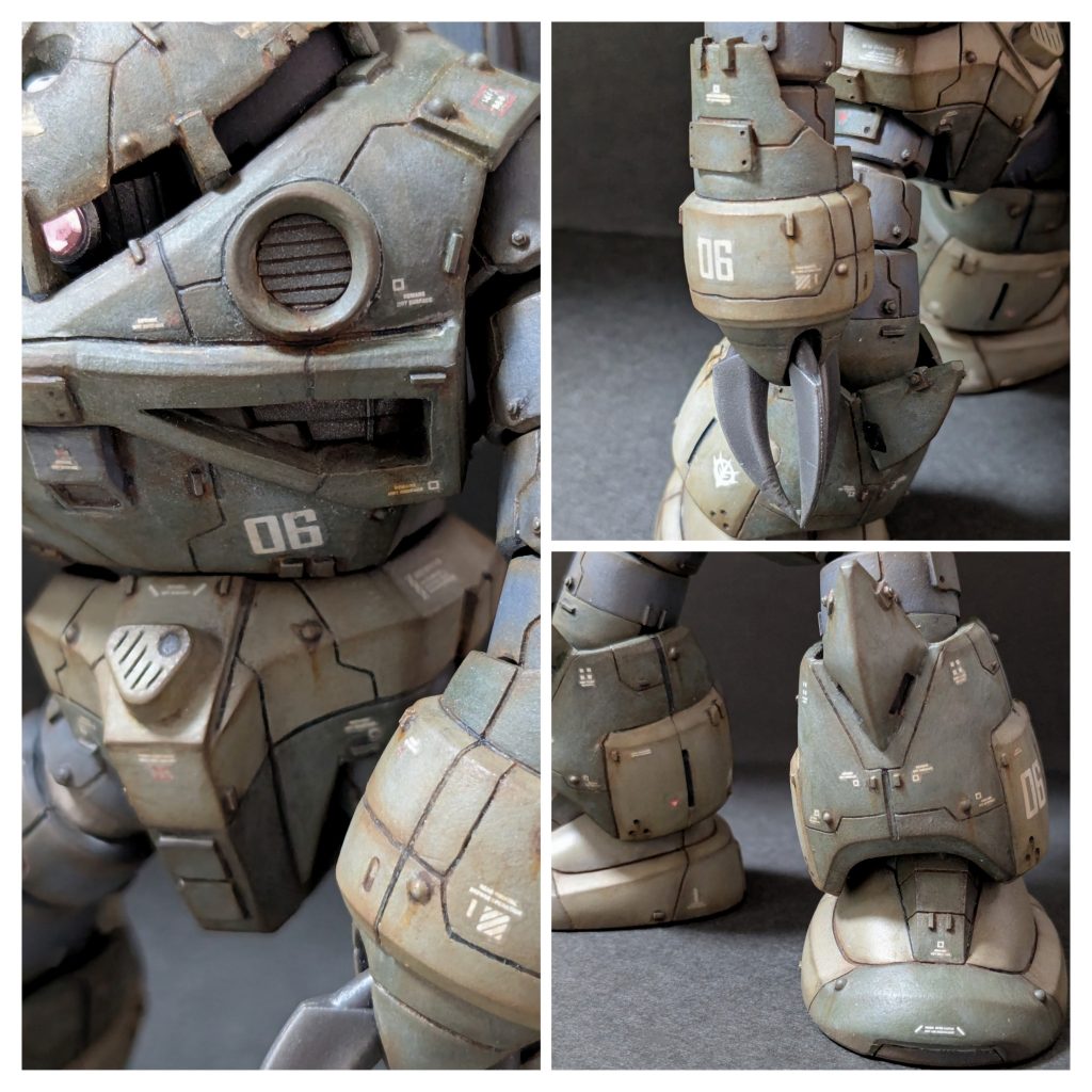 各所のアップその2。錆垂れを書くのにリアルタッチマーカーで楽をしてしまっていますが、本当は質感（ザラザラ感）をもう少し出したい。