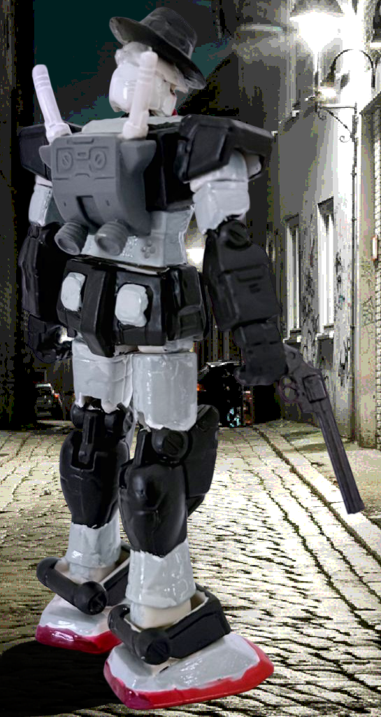 漢は背中で語るもの・・・。