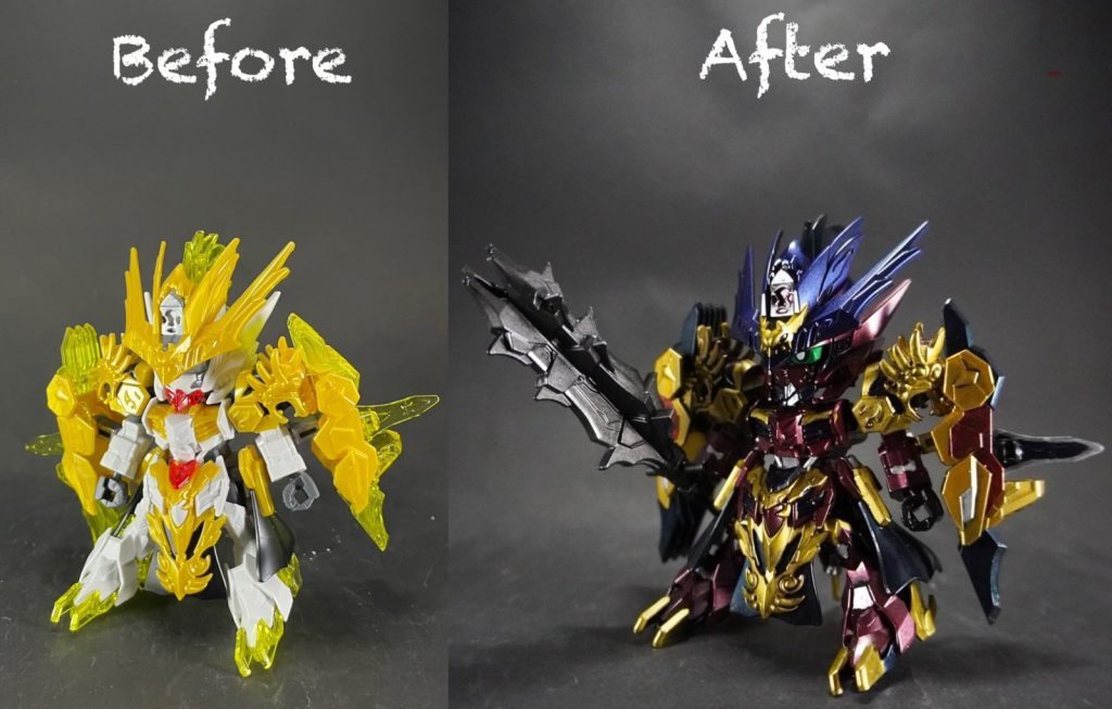 素組みとのビフォーアフター！かなり印象が変わったと思います(๑˃̵ᴗ˂̵)